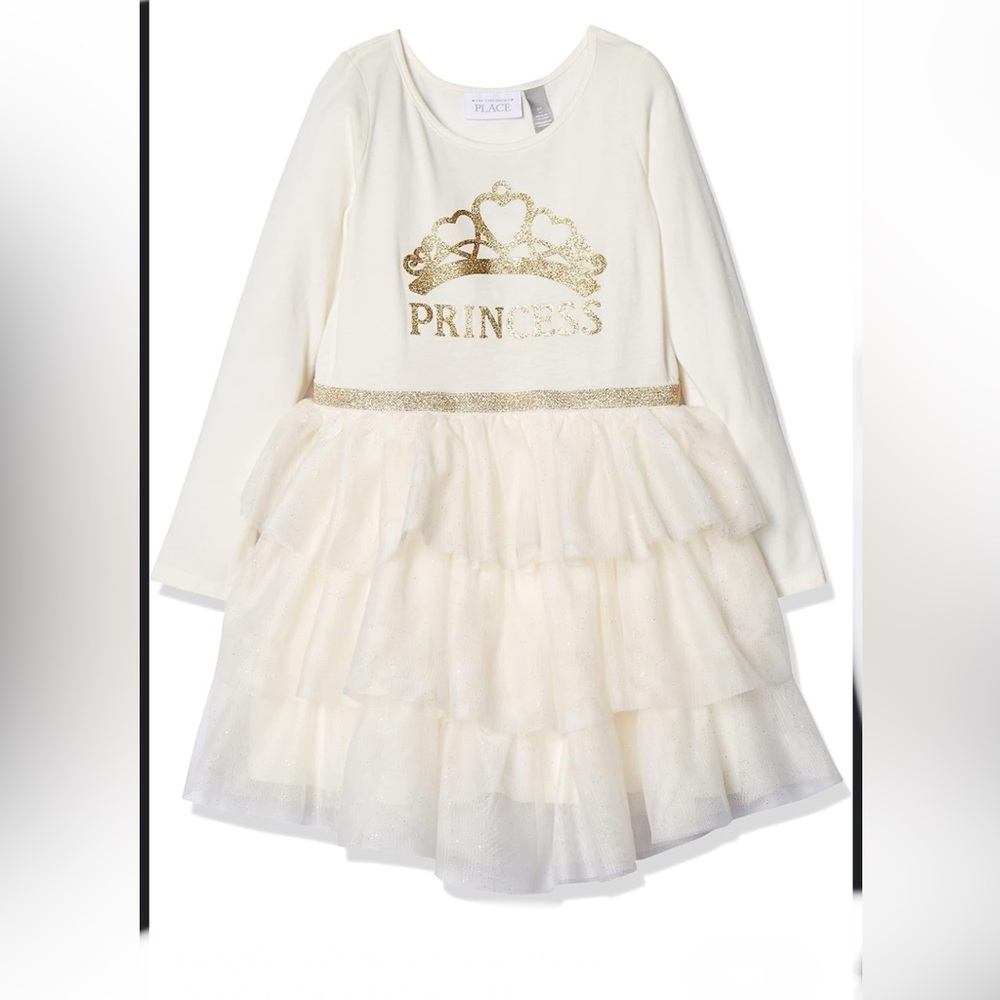 The Childrens Place Princess👑Tutu Dress👗Cream Longsleeve Sz 3T
